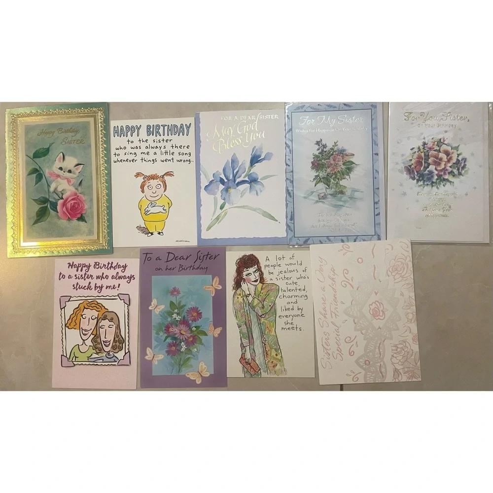 9 Happy Birthday Sister Greeting Cards